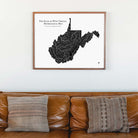 West Virginia Hydrological Map - Muir Way - Hydrology