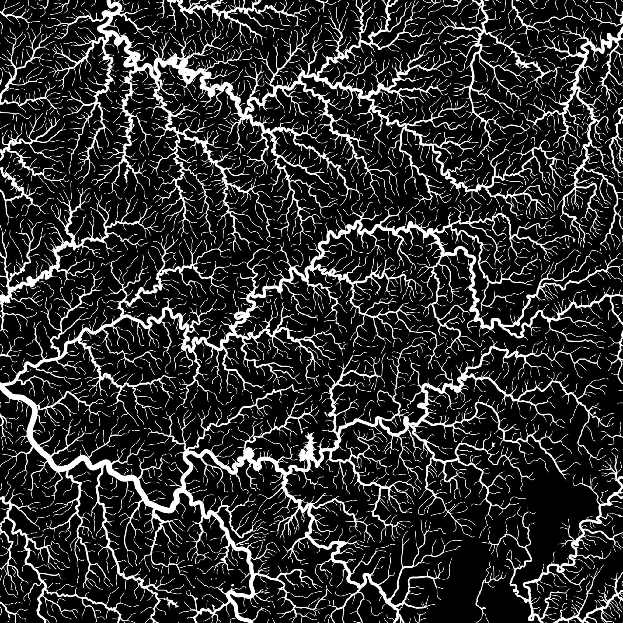 West Virginia Hydrological Map - Muir Way - Hydrology