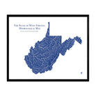 West Virginia Hydrological Map - Muir Way - Hydrology