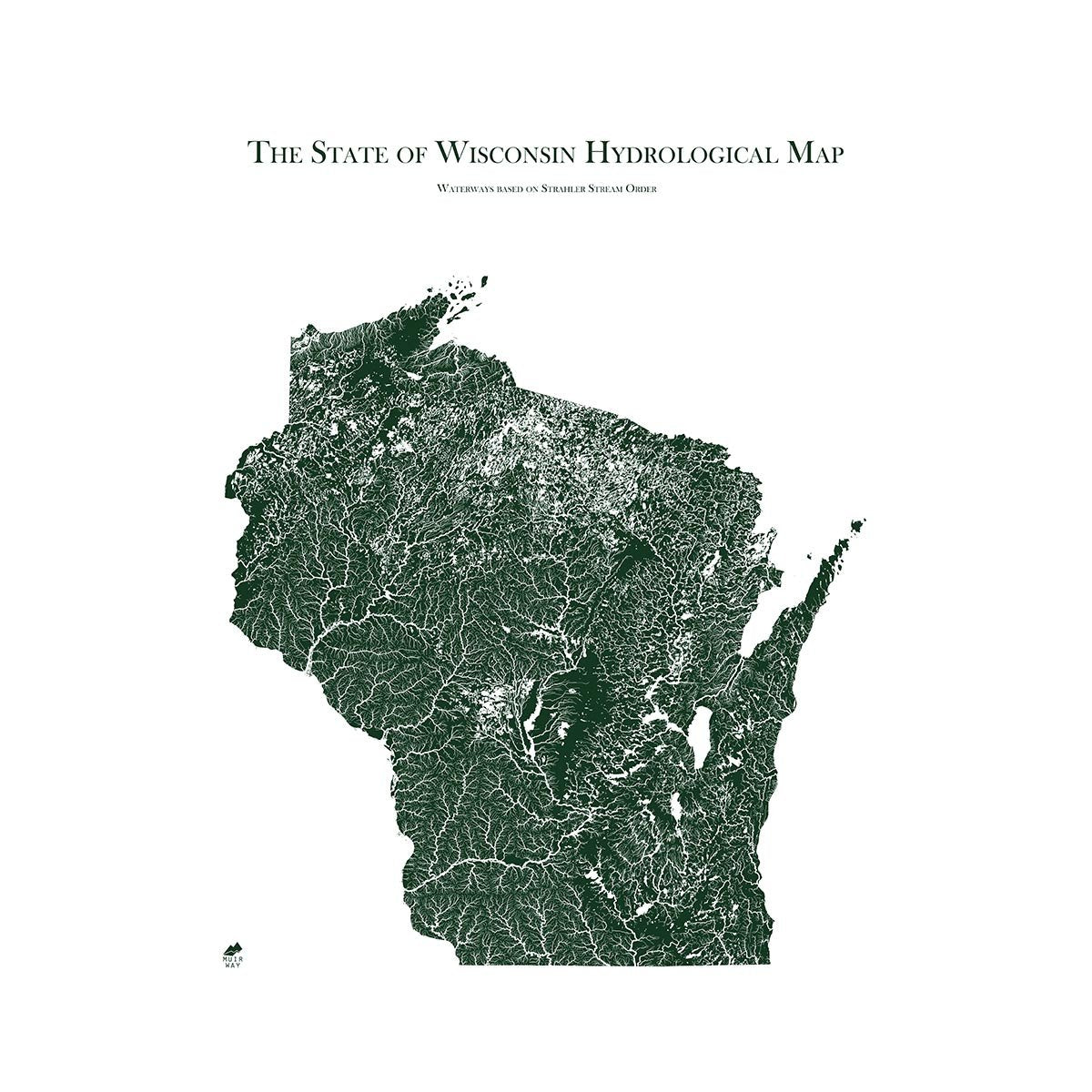 Wisconsin Hydrological Map - Muir Way - Hydrology