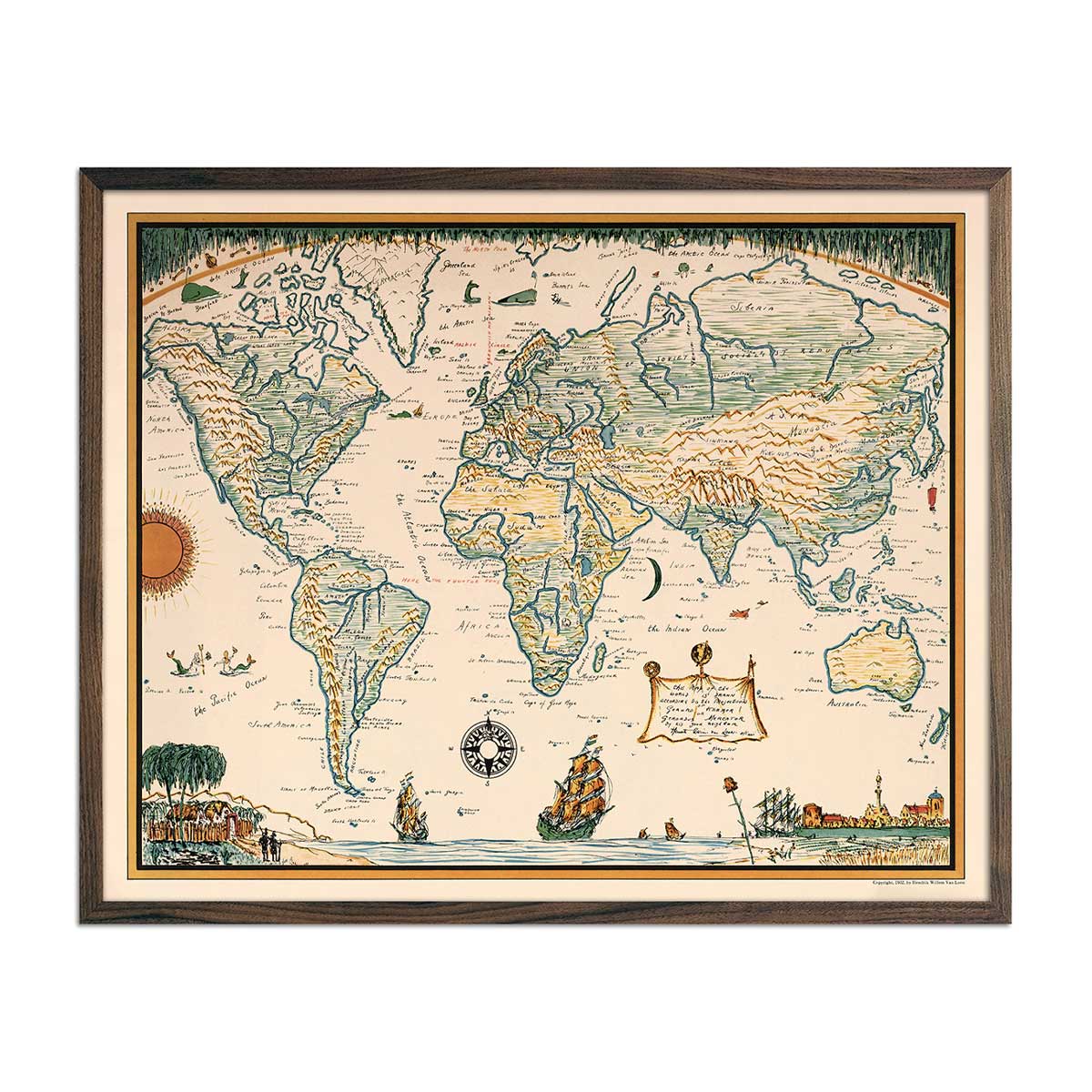 World Map 1932 - Muir Way - Vintage Map