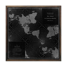 The World on a Quincuncial Projection Black - Muir Way - Vintage Map