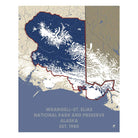 Wrangell - St. Elias National Park and Preserve Map - Muir Way - National Park