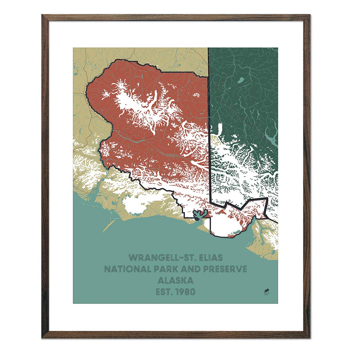 Wrangell - St. Elias National Park and Preserve Map - Muir Way - National Park