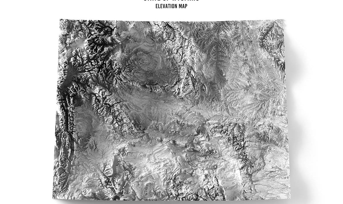 Wyoming 3D Map