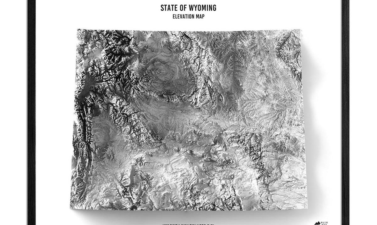 Wyoming Relief Map