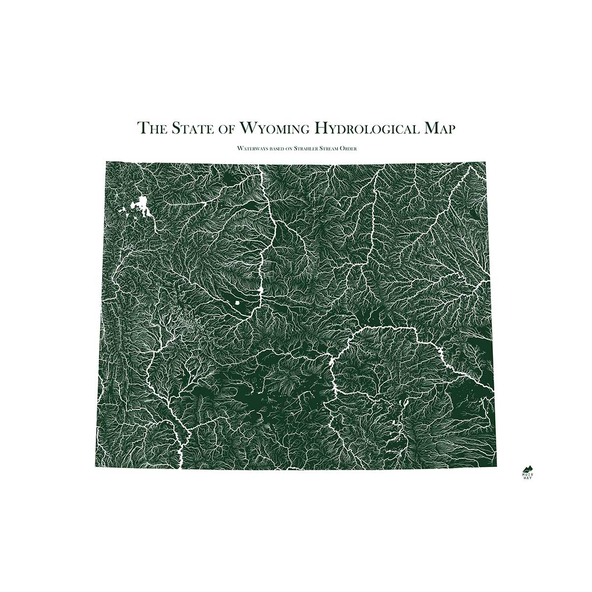 Wyoming Hydrological Map - Muir Way - Hydrology