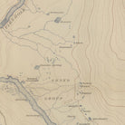 Yellowstone Topographic Map of Central Upper Geyser Basin 1904 Map - Muir Way - Vintage Map