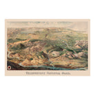 Yellowstone National Park Map 1904 - Muir Way - Vintage Map