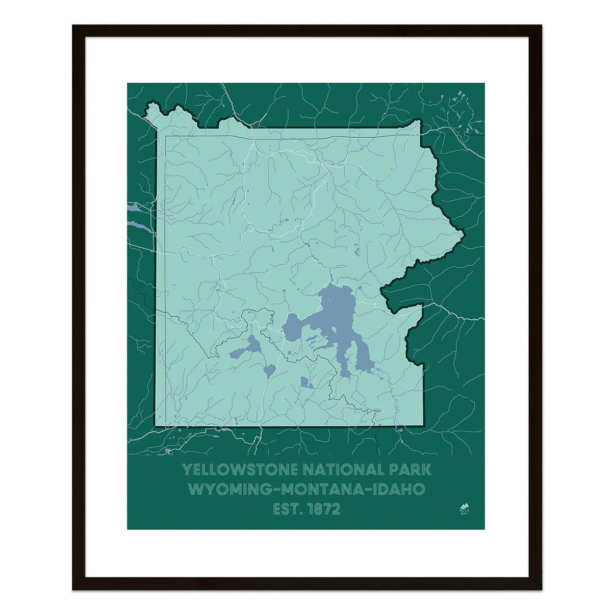 Yellowstone National Park Map - Muir Way - National Park