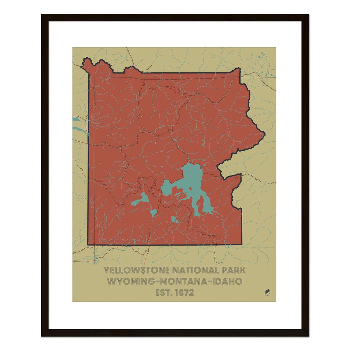 Yellowstone National Park Map - Muir Way - National Park