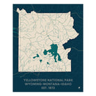 Yellowstone National Park Map - Muir Way - National Park