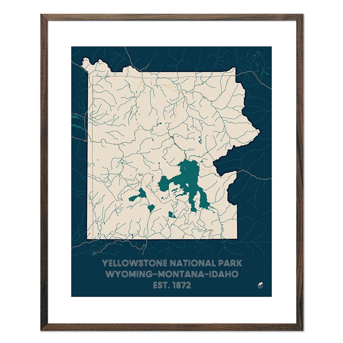 Yellowstone National Park Map - Muir Way - National Park