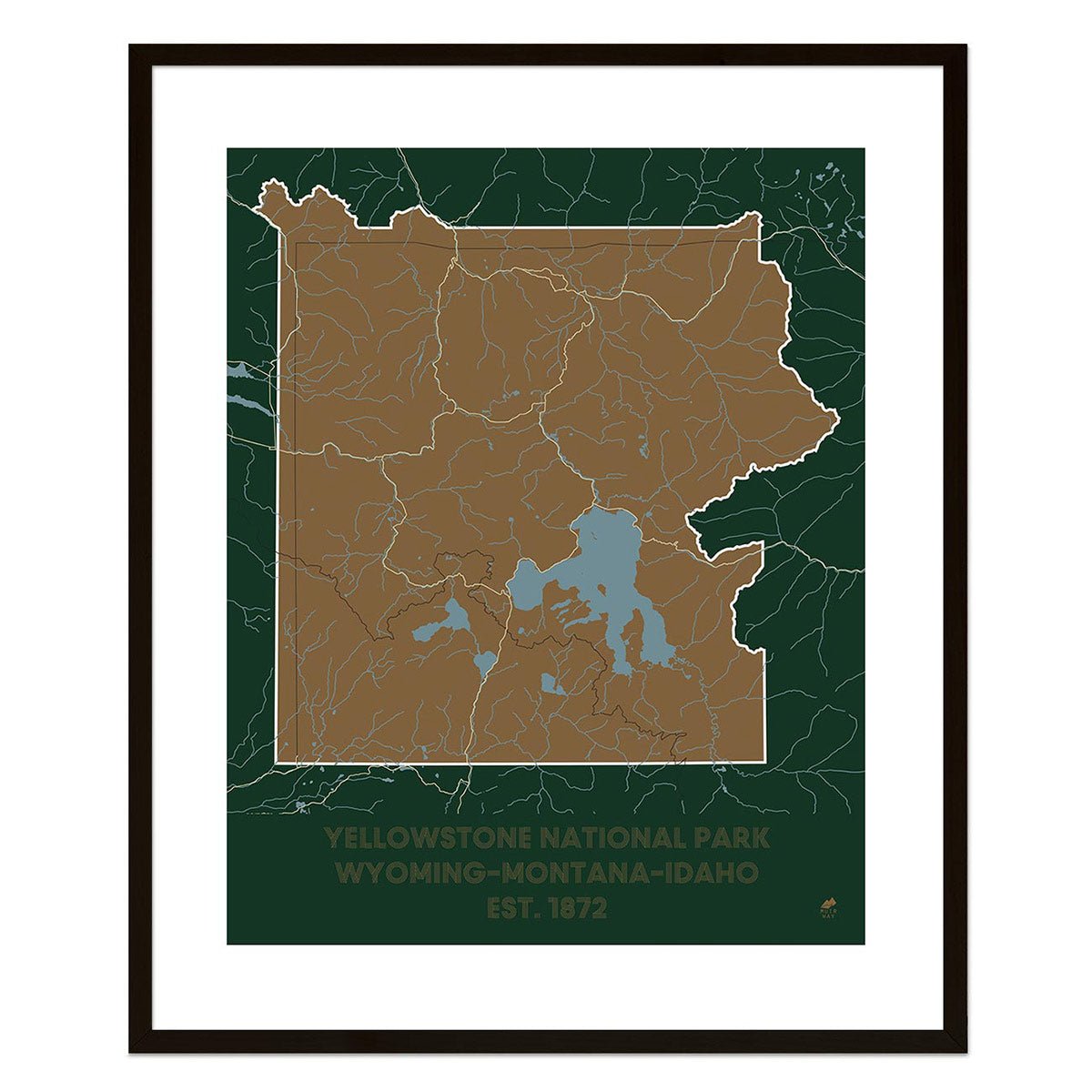 Yellowstone National Park Map - Muir Way - National Park