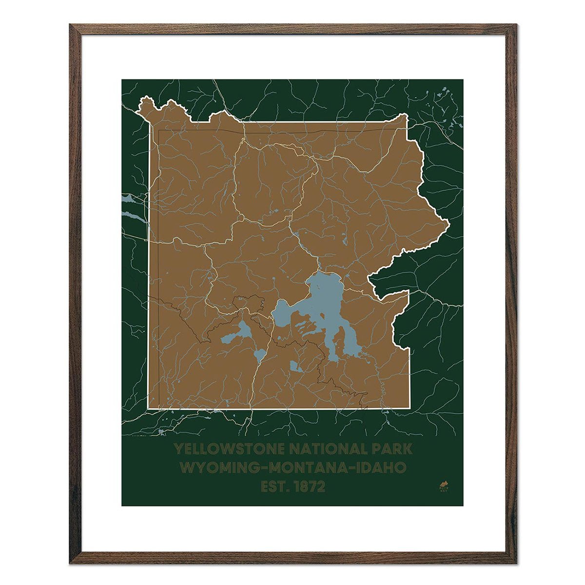 Yellowstone National Park Map - Muir Way - National Park