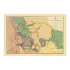 Yellowstone and Missouri Rivers Map 1869 - Muir Way - Vintage Map