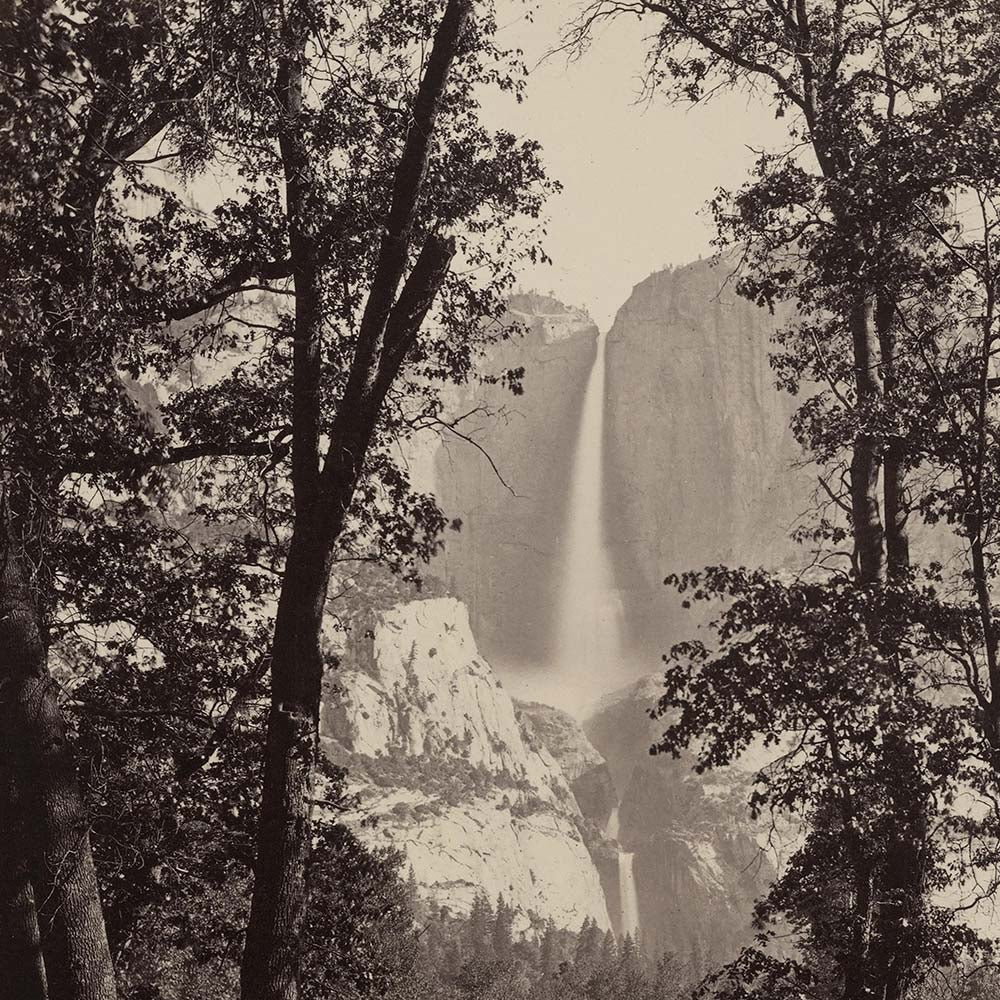 Yosemite Falls, Yosemite 1868 - Muir Way - Photograph