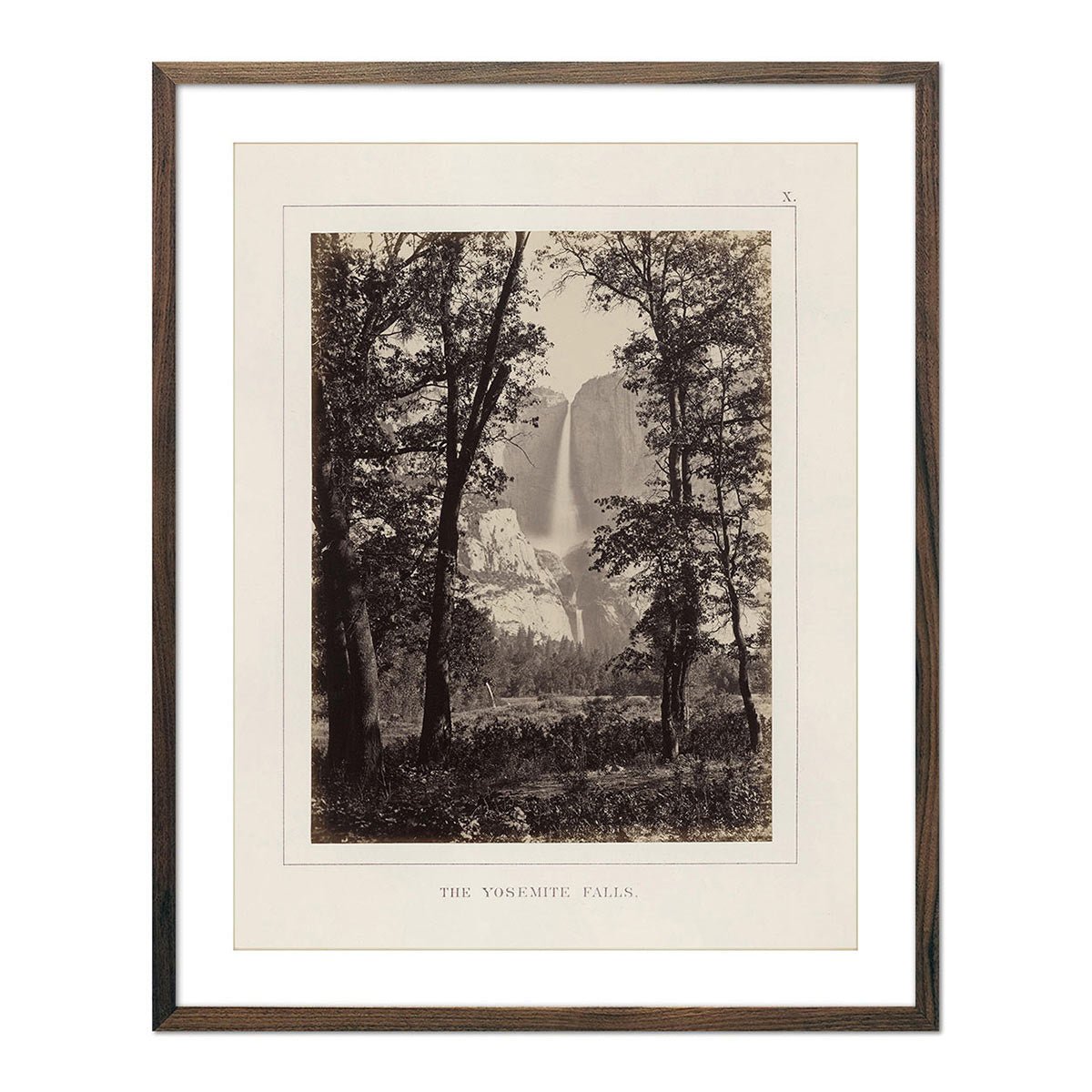 Yosemite Falls, Yosemite 1868 - Muir Way - Photograph