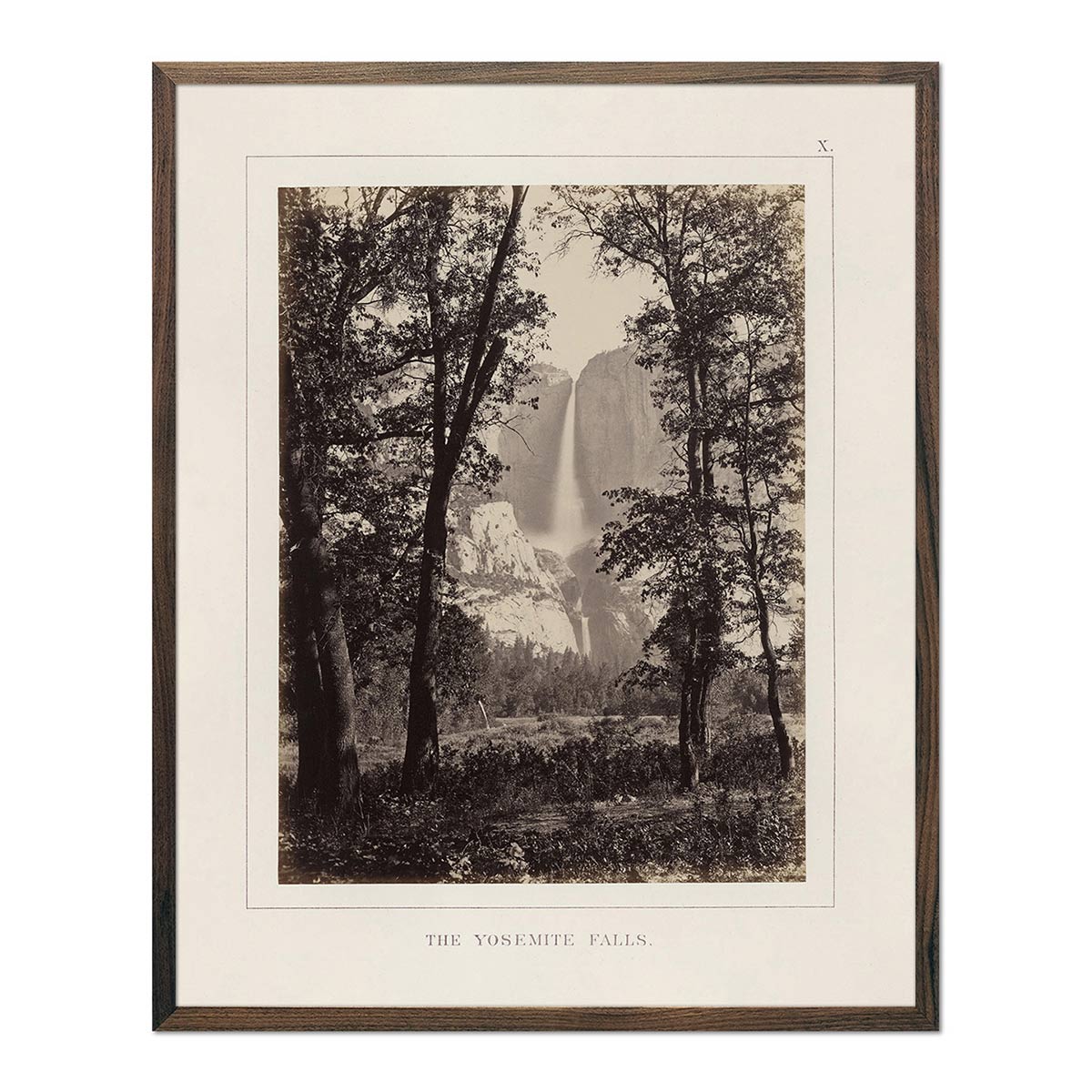 Yosemite Falls, Yosemite 1868 - Muir Way - Photograph