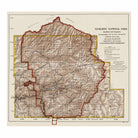 Yosemite National Park 1906 Map - Muir Way - Vintage Map