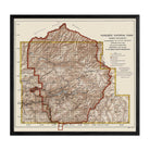 Yosemite National Park 1906 Map - Muir Way - Vintage Map