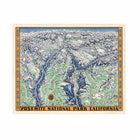Yosemite National Park 1955 Map - Muir Way - Vintage Map