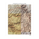 Yosemite Shaded Relief Map - Muir Way - Relief Series