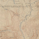 Yellowstone Topographic Map of Shoshone Section 1904 Map - Muir Way - Vintage Map