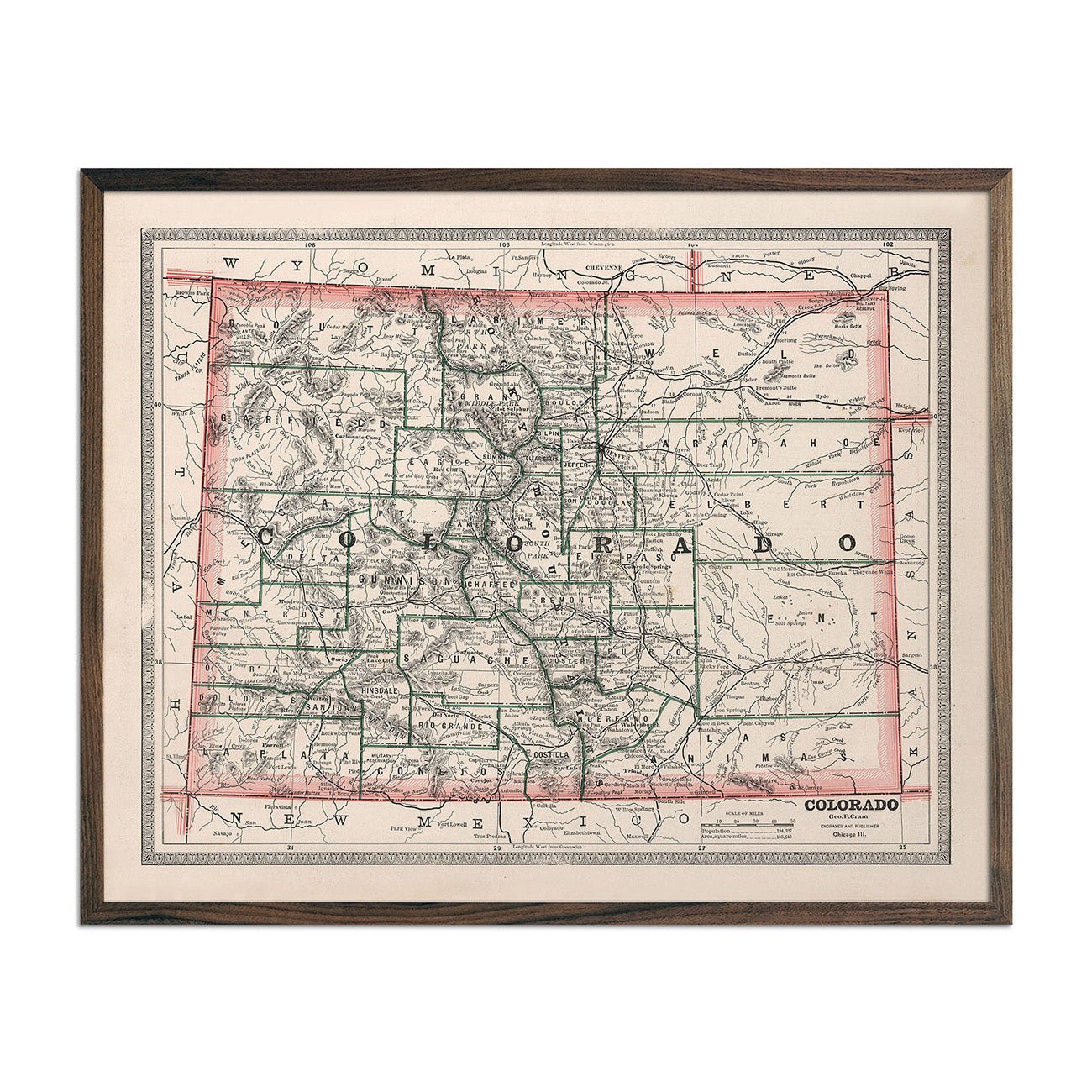 1883 US State Maps - Muir Way
