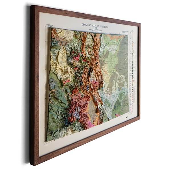 Shop Colorful Vintage 3D Raised Relief Map Prints | Muir Way – Page 2
