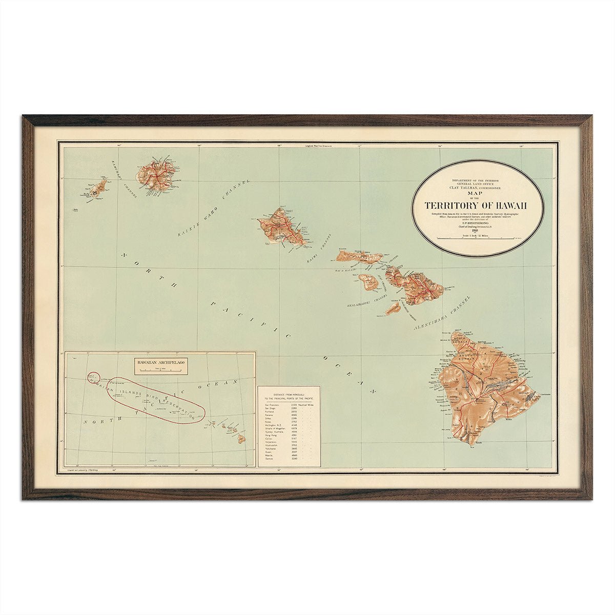 1906 Hawaiian Islands Maps - Muir Way