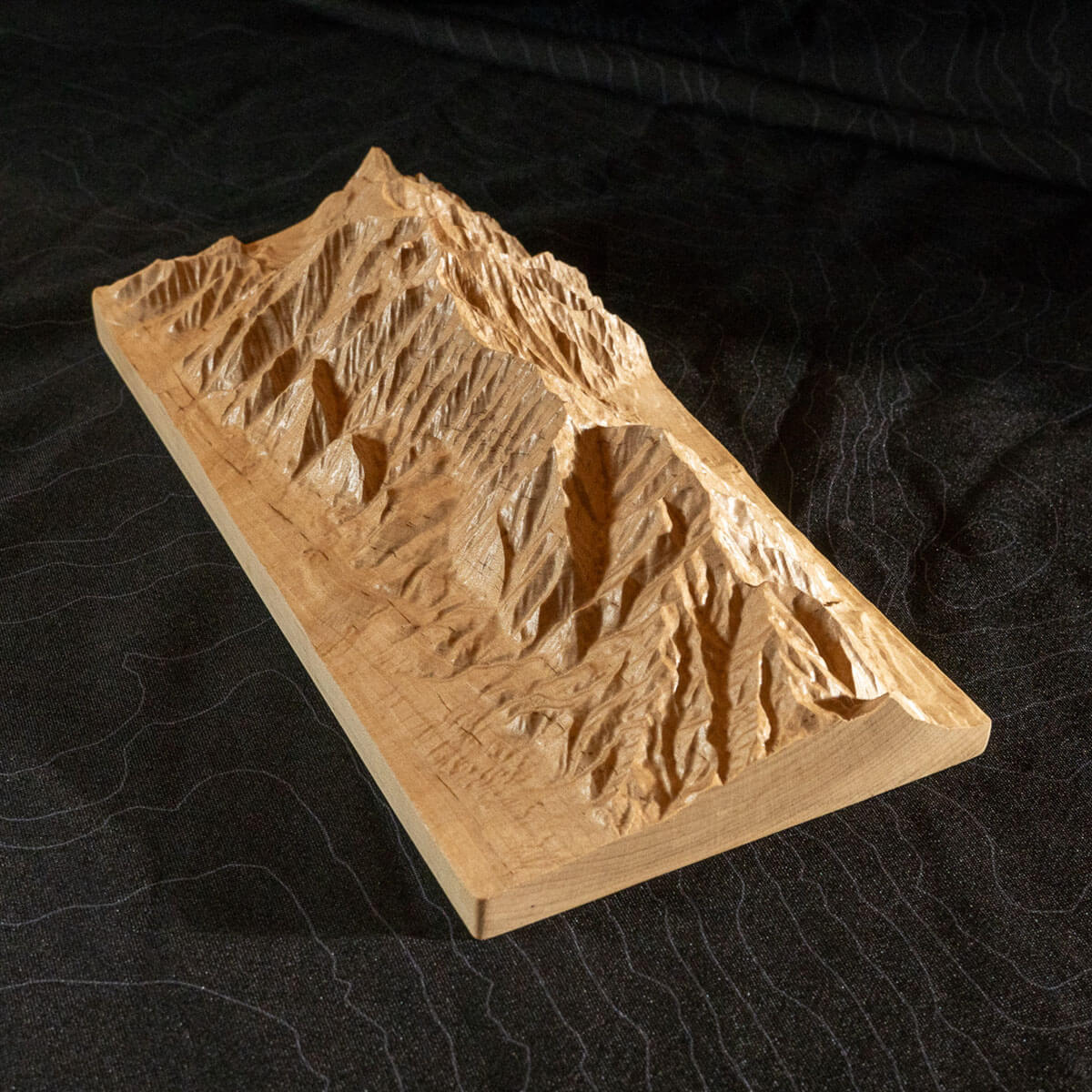 Custom Wood Carved 3D Maps - Muir Way
