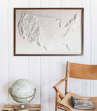 3D Map of the USA White - Muire Way - 3D Map