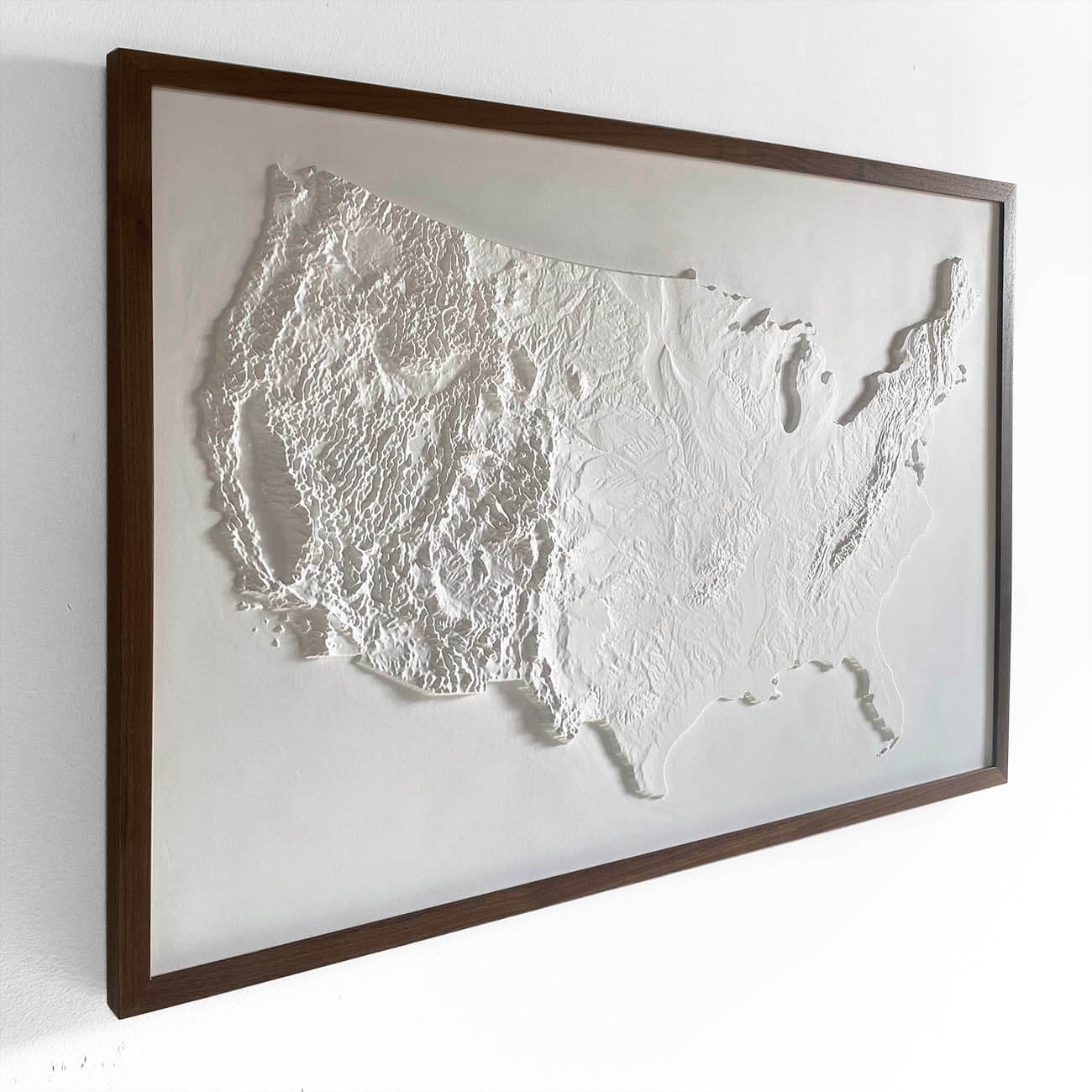 3D Map of the USA White - Muire Way - 3D Map