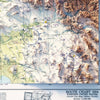 Aeronautical Chart - USA Southwest 1950 Shaded Relief Map