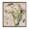Vintage Africa Relief Map - 1885
