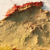 Africa Continent 1923 Shaded Relief Map