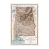 Vintage Alabama Relief Map - 1915