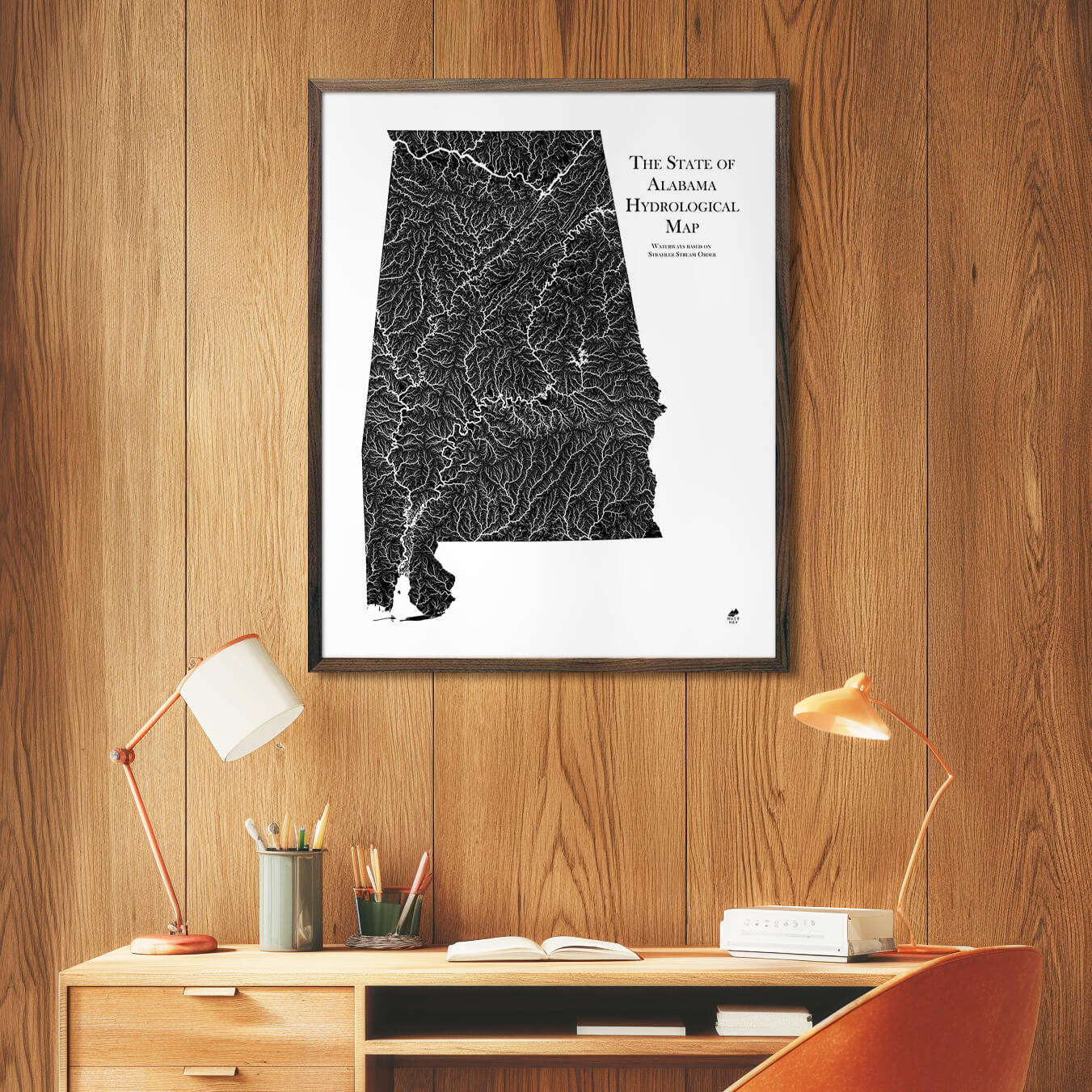 Alabama Hydrological Map - Muir Way - Hydrology