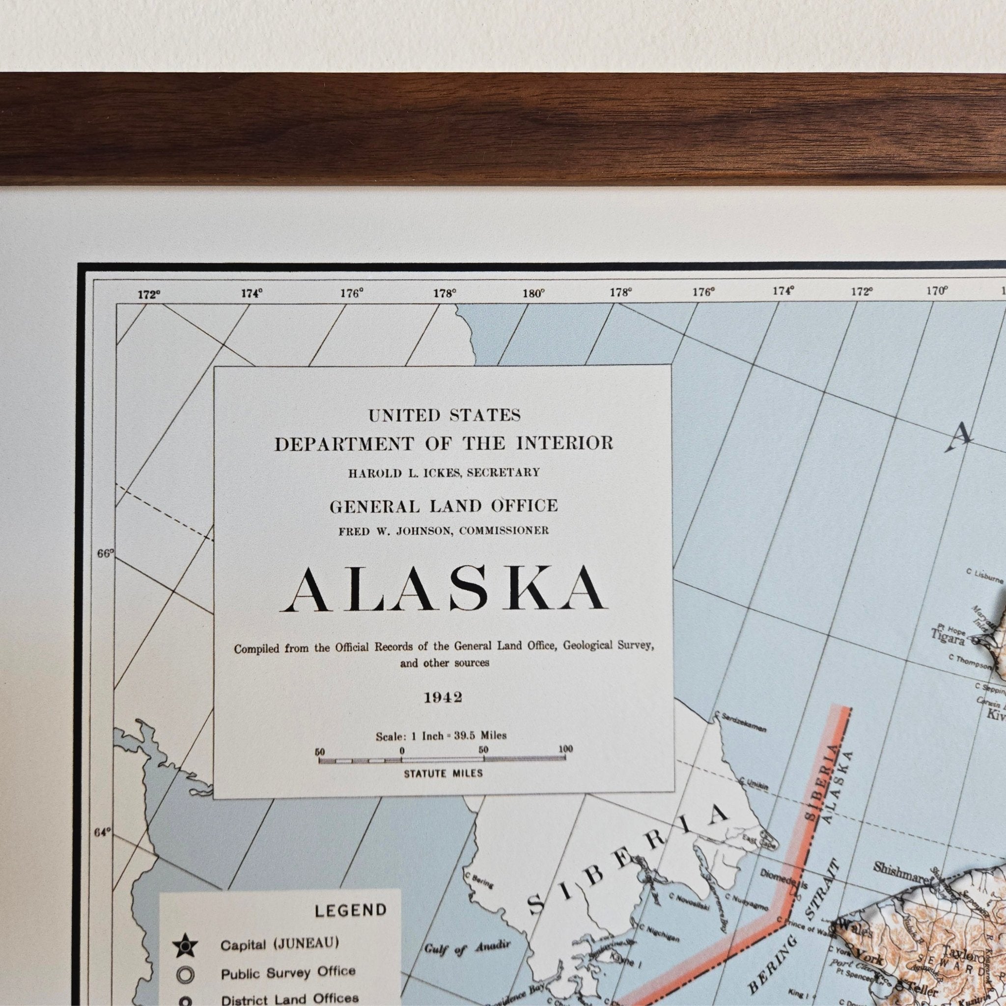 Alaska 1942 3D Raised Relief Map - Muir Way - 3D