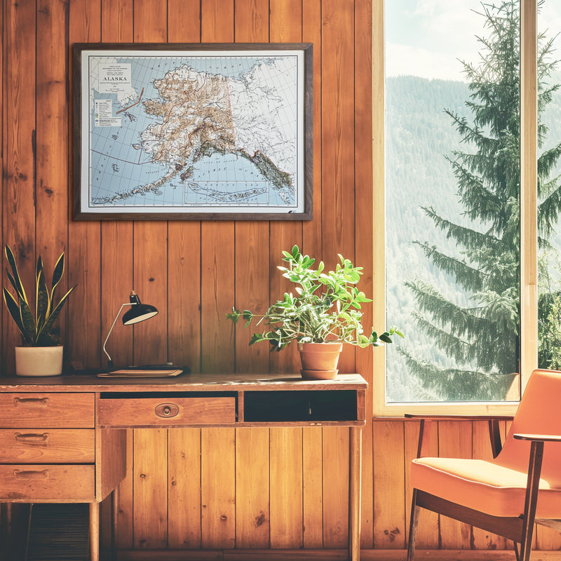 Alaska 1942 3D Raised Relief Map - Muir Way - 3D