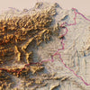 Alps 1965 Shaded Relief Map
