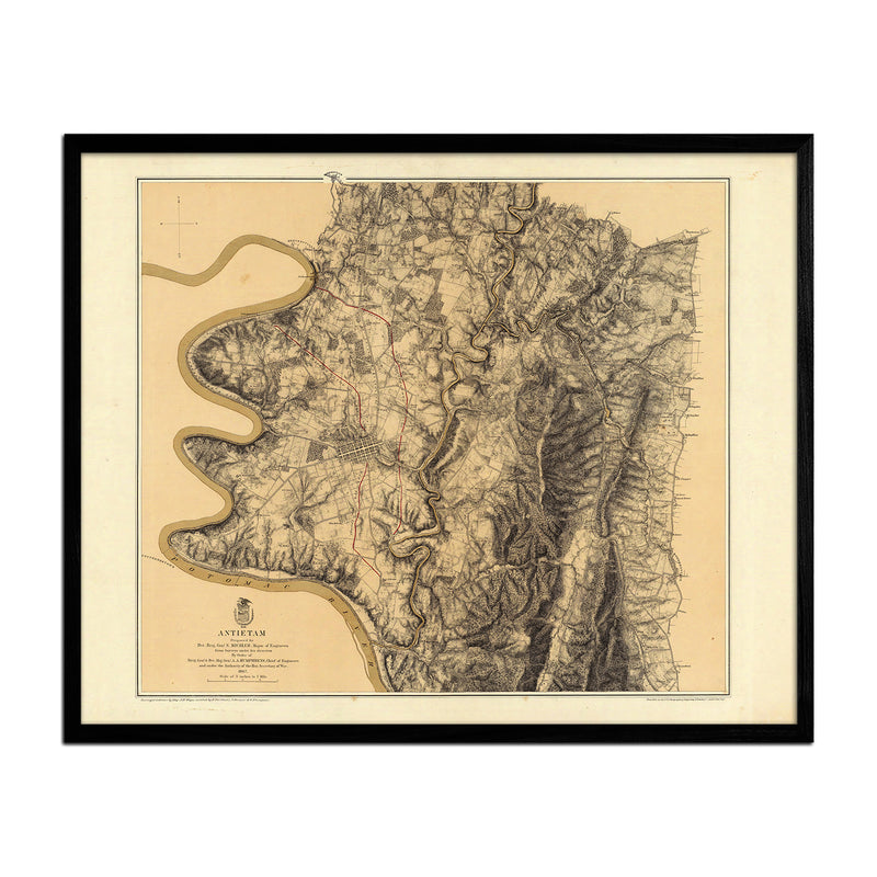 Antietam - Muir Way - Vintage Map
