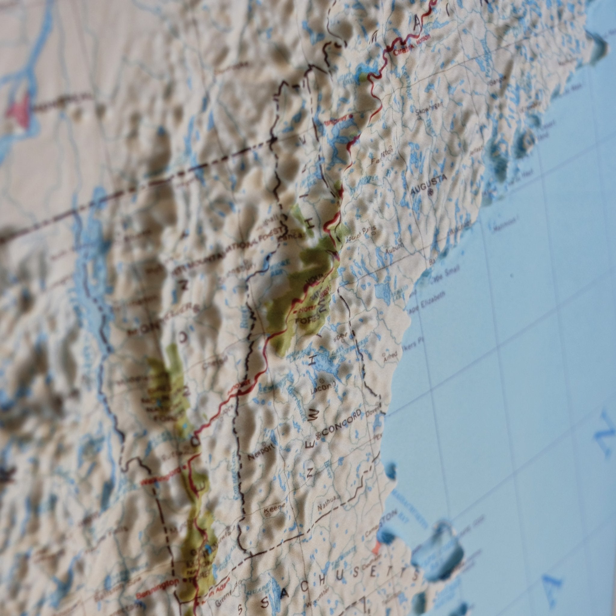 Appalachian Trail 1981 3D Raised Relief Map - Muir Way - 3D