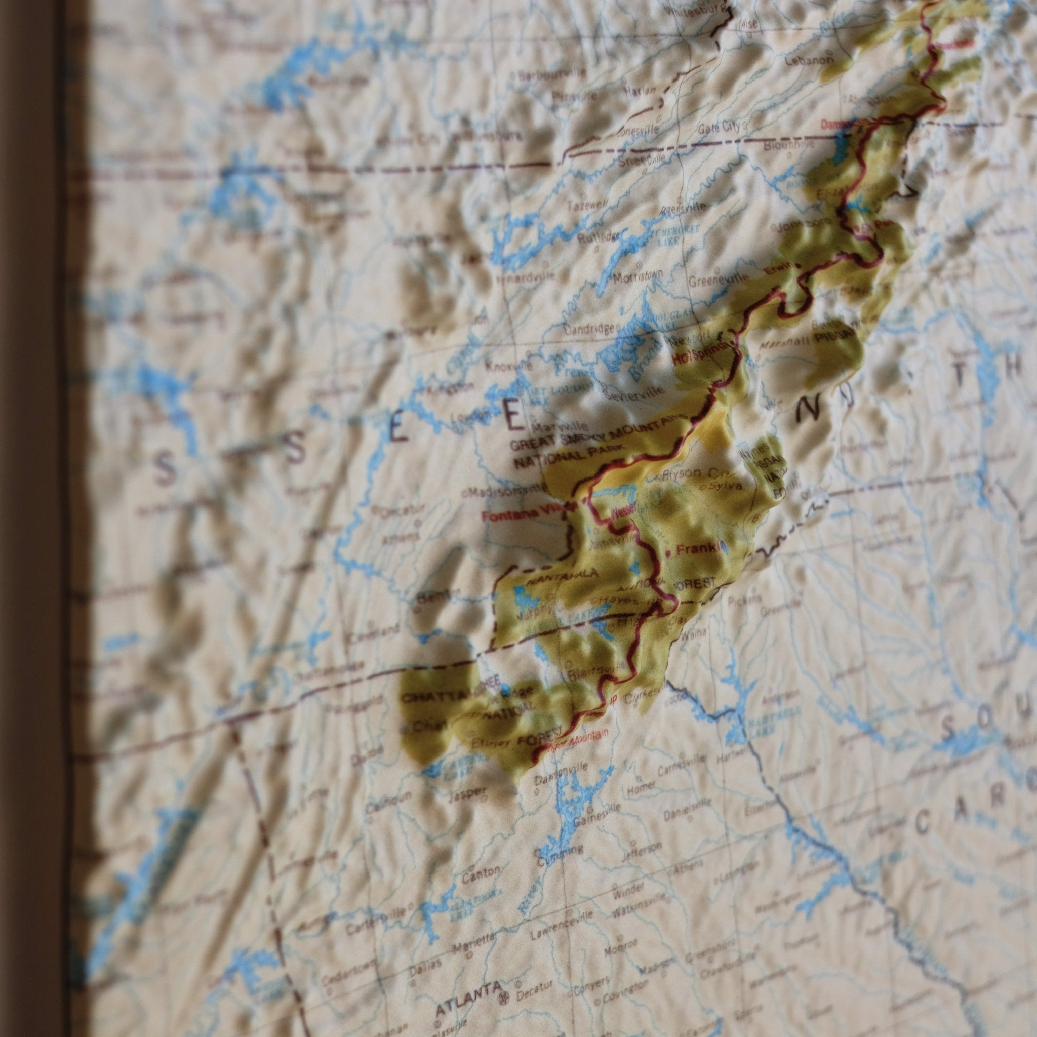 Appalachian Trail 1981 3D Raised Relief Map - Muir Way - 3D