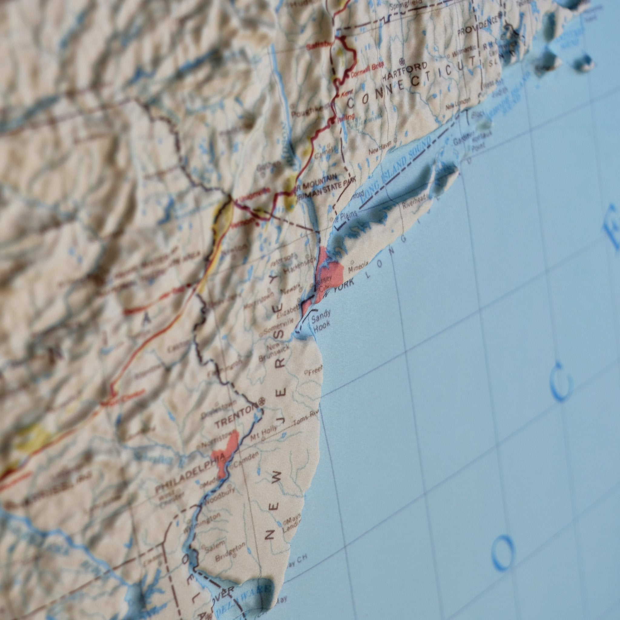 Appalachian Trail 1981 3D Raised Relief Map - Muir Way - 3D