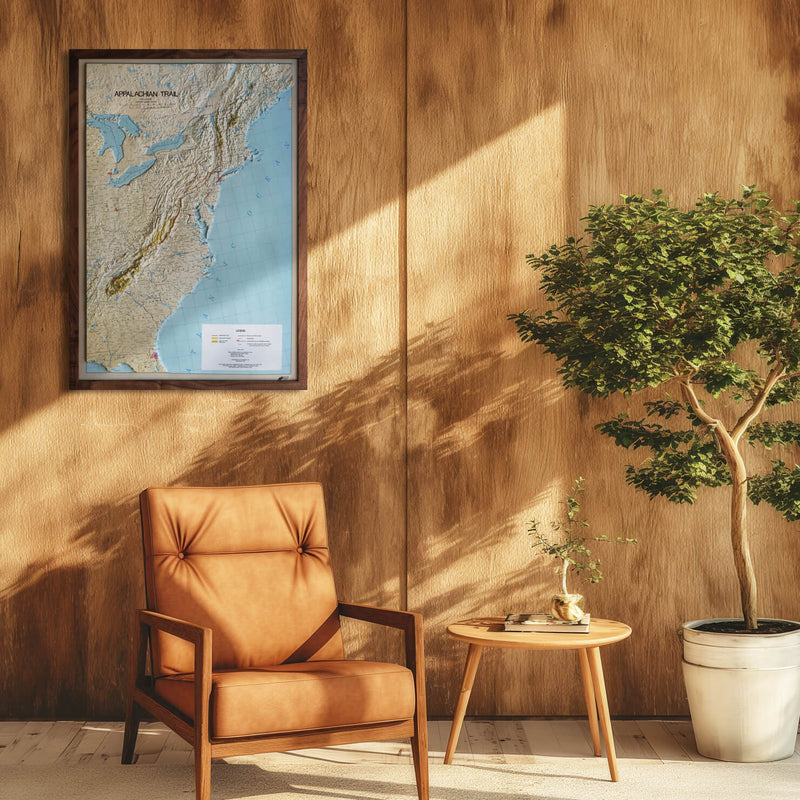 Appalachian Trail 1981 3D Raised Relief Map - Muir Way - 3D