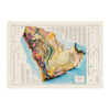 Arabian Peninsula Relief Map - 1963