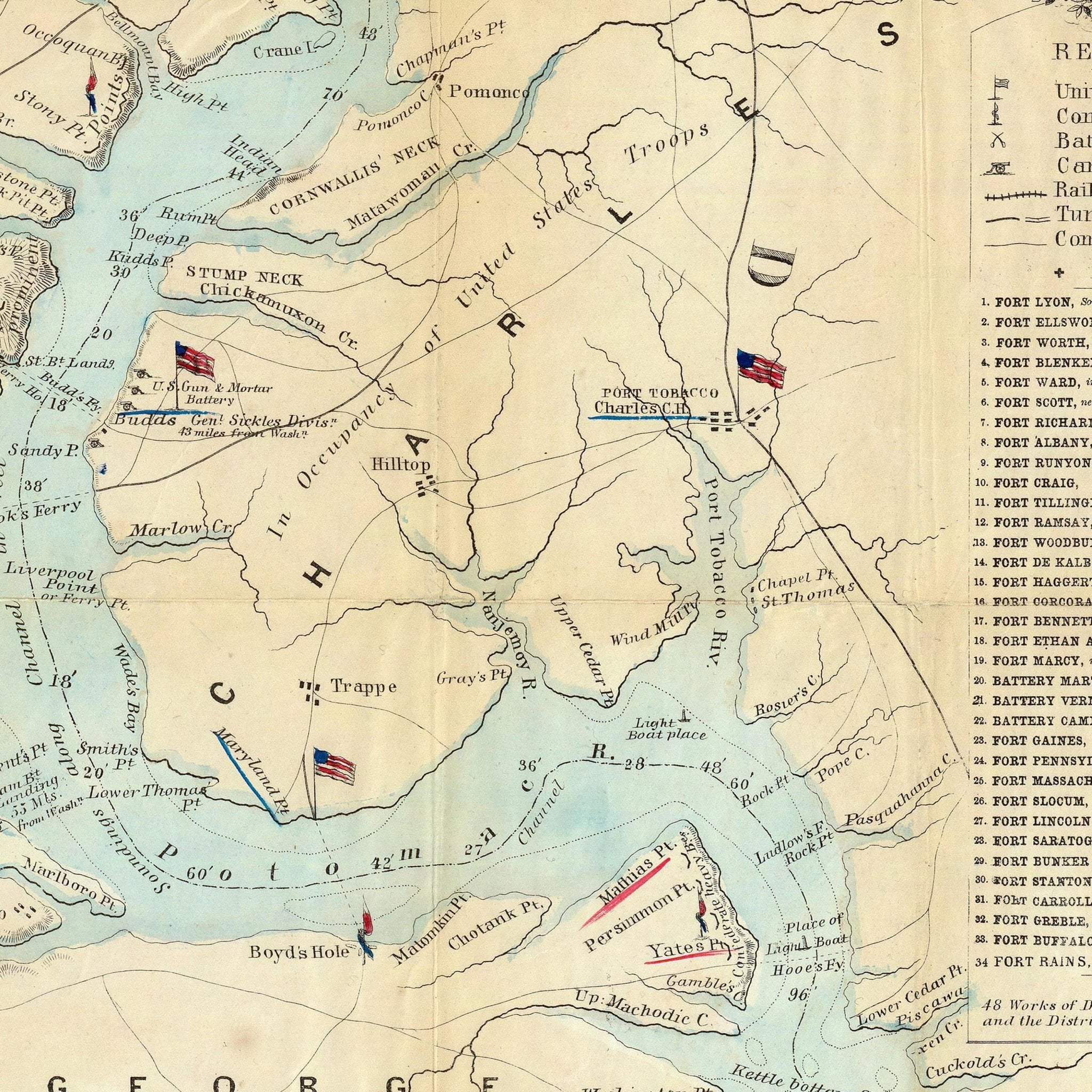 Army Map of the Seat of War in Virginia - Muir Way - Vintage Map