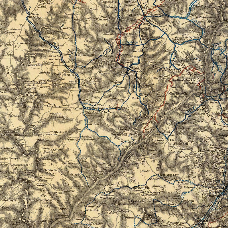 Atlanta Campaign Map 5 - Muir Way - Vintage Map
